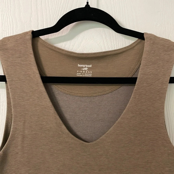 💰Horny Toad NWOT midi dress tan/light brown size XS - Picture 8 of 9